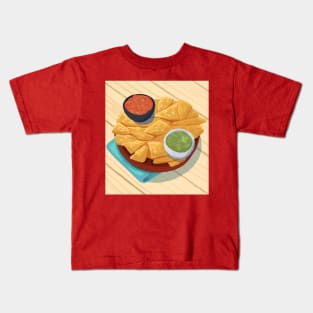 Tortilla chips, salsa, and guacamole Kids T-Shirt